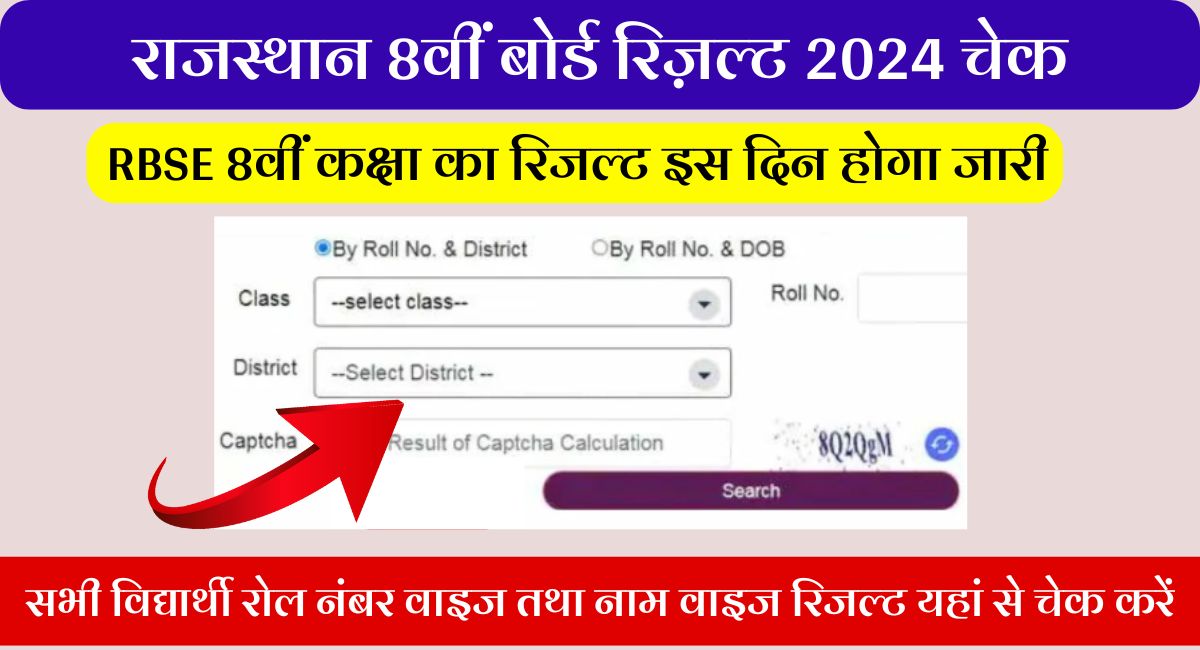 RBSE 8th Class Result 2024