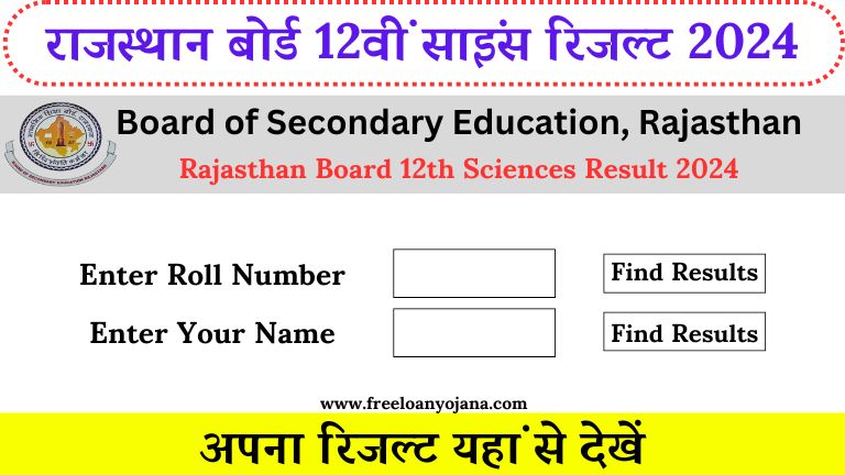 RBSE 12th Science Result 2024