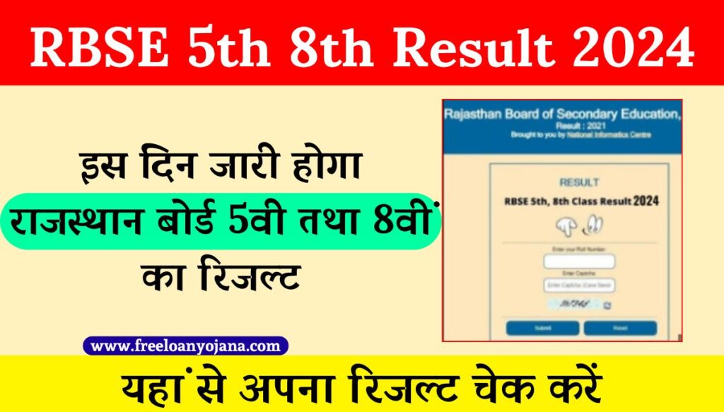 RBSE 5th 8th Result 2024